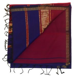 Maheshwari cotton in contrast colour