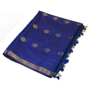 bhagalpuri silk cotton nivea blue